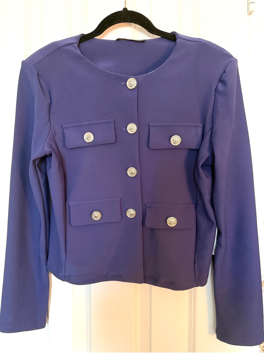 🎀 NWT JACKET by Love Poem Size Large Silver Buttons 🎀